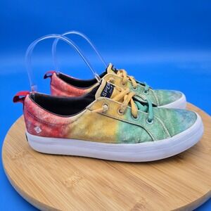 Sperry Kids Crest‎ Vibe Rainbow Glitter Sneaker  US 4 Big Kid UK 3 EU 36